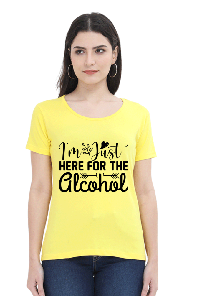 Here For Alcohol - Women's Half Sleeve Tee