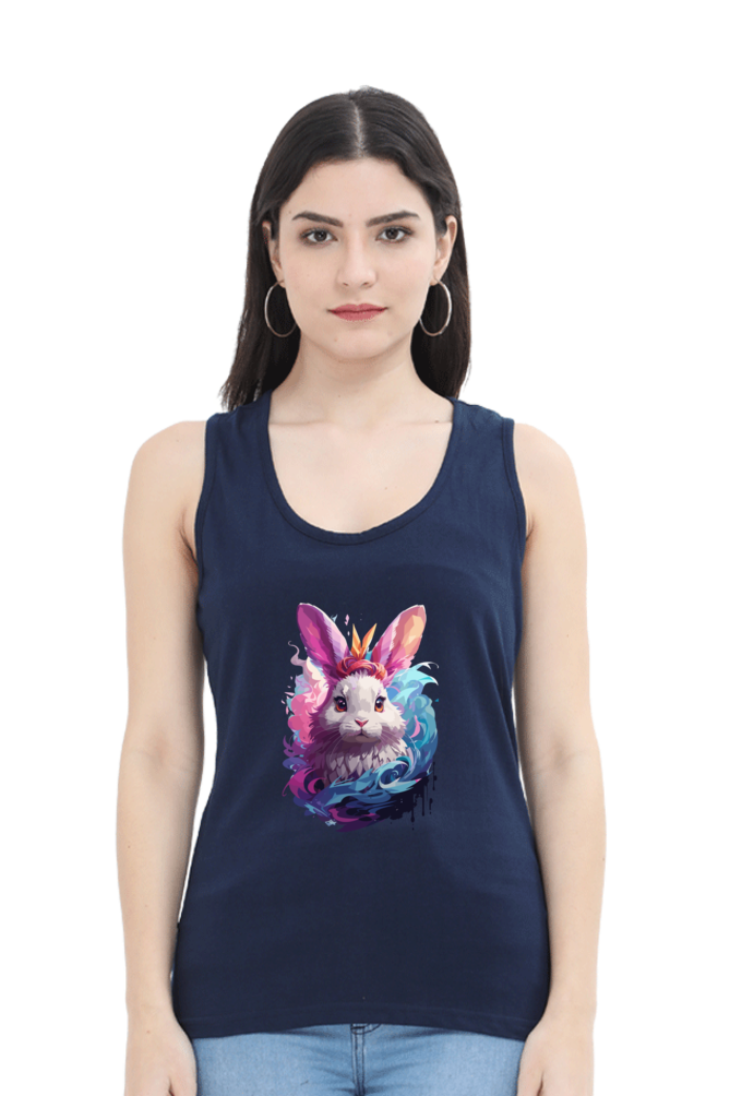 Floral Rabbit Female Tank Top