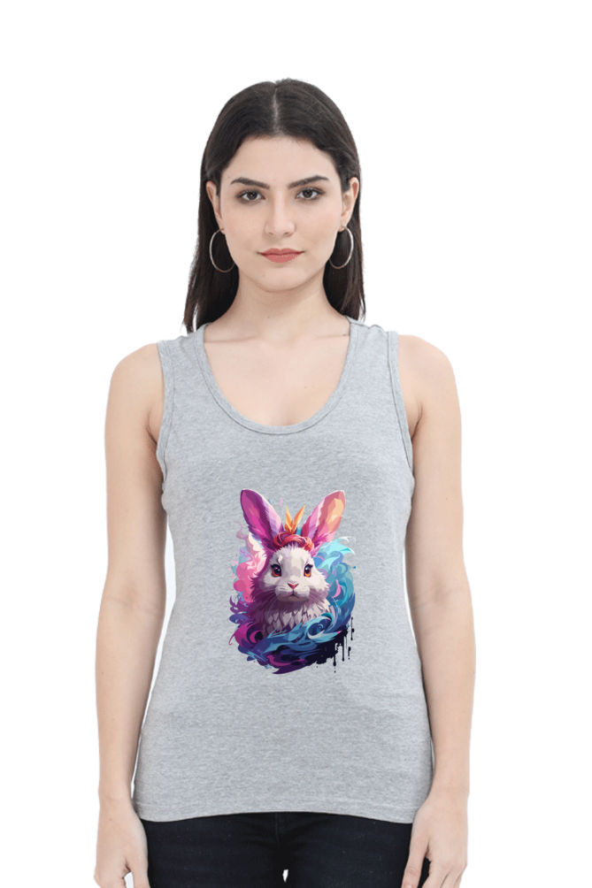 Floral Rabbit Female Tank Top