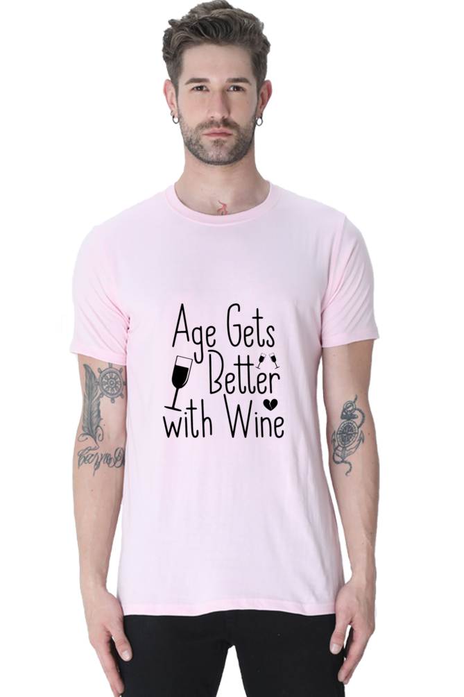 Age Gets Better With Wine Half Sleeve T-shirt