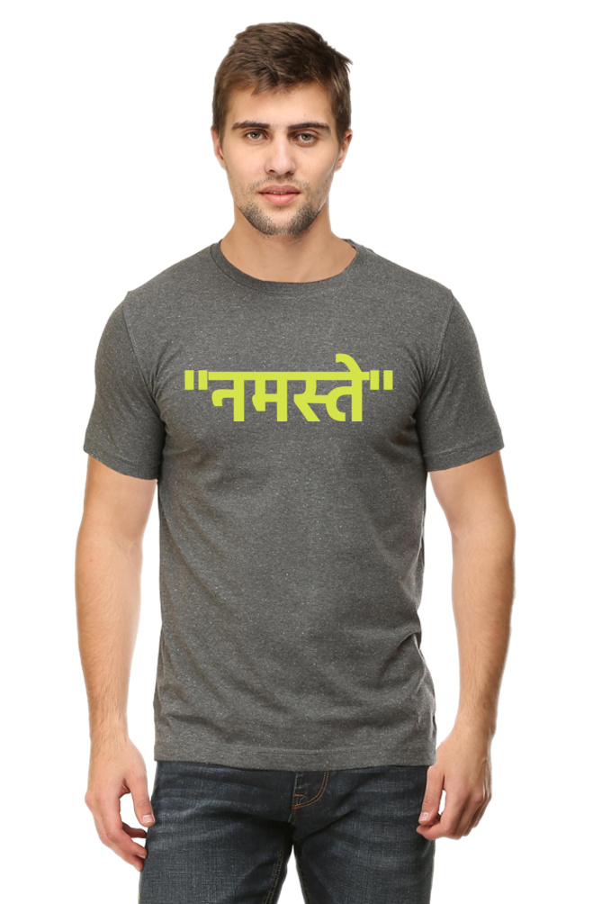 Neon "नमस्ते" - Men's Casual Tee