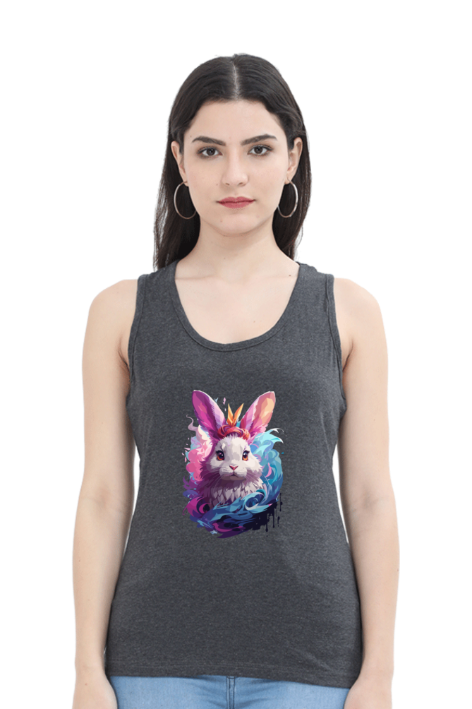 Floral Rabbit Female Tank Top