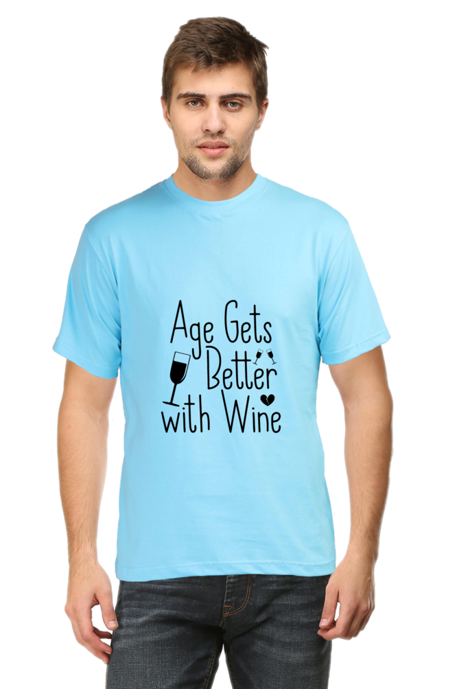 Age Gets Better With Wine Half Sleeve T-shirt