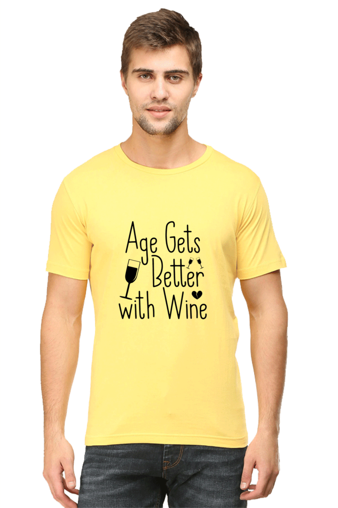 Age Gets Better With Wine Half Sleeve T-shirt